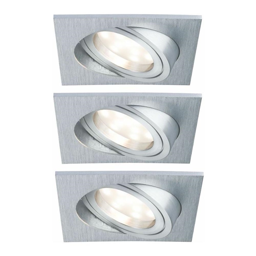 Paulmann 92839 - LOT 3x LED/7W IP23 Spot encastrable salle de bain à intensité variable COIN 230V