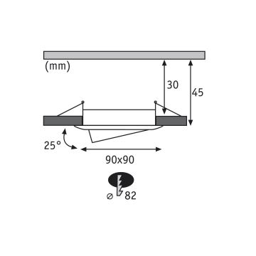 Paulmann 92839 - LOT 3x LED/7W IP23 Spot encastrable salle de bain à intensité variable COIN 230V