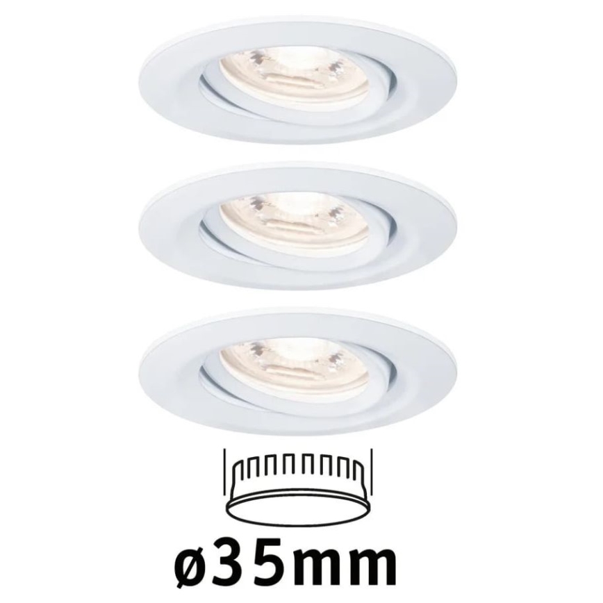 Paulmann 92971 - LOT 3x LED/4,2W IP23 Spot encastrable salle de bain à intensité variable NOVA 230V