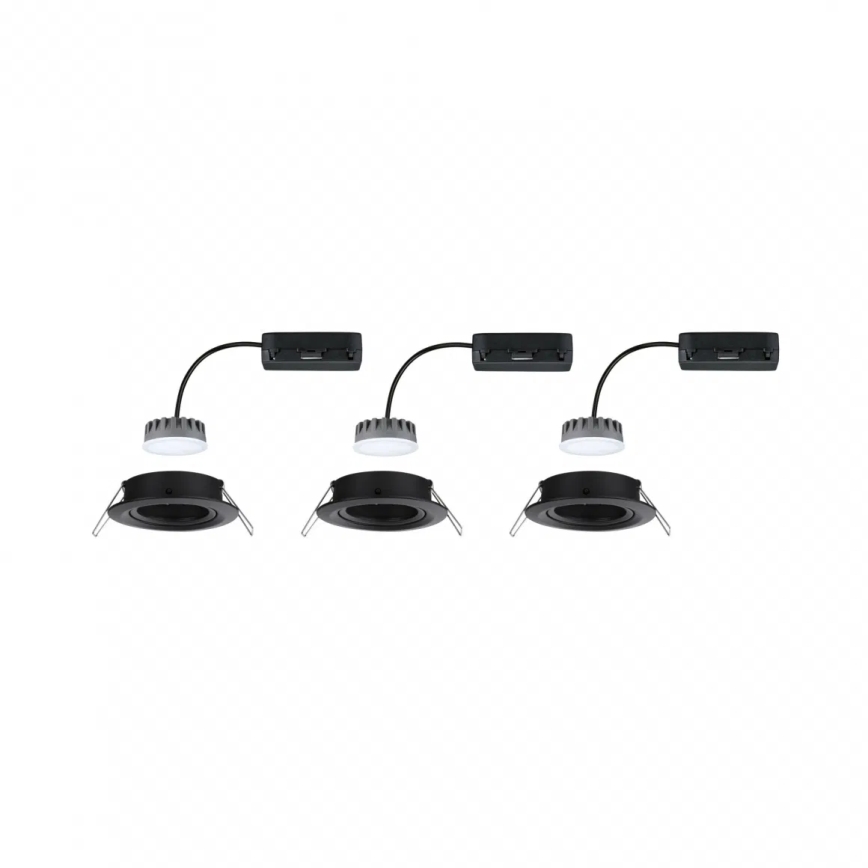 Paulmann 93080 - LOT 3xLED/6W IP23 Spot encastrable salle de bain à intensité variable COIN 230V