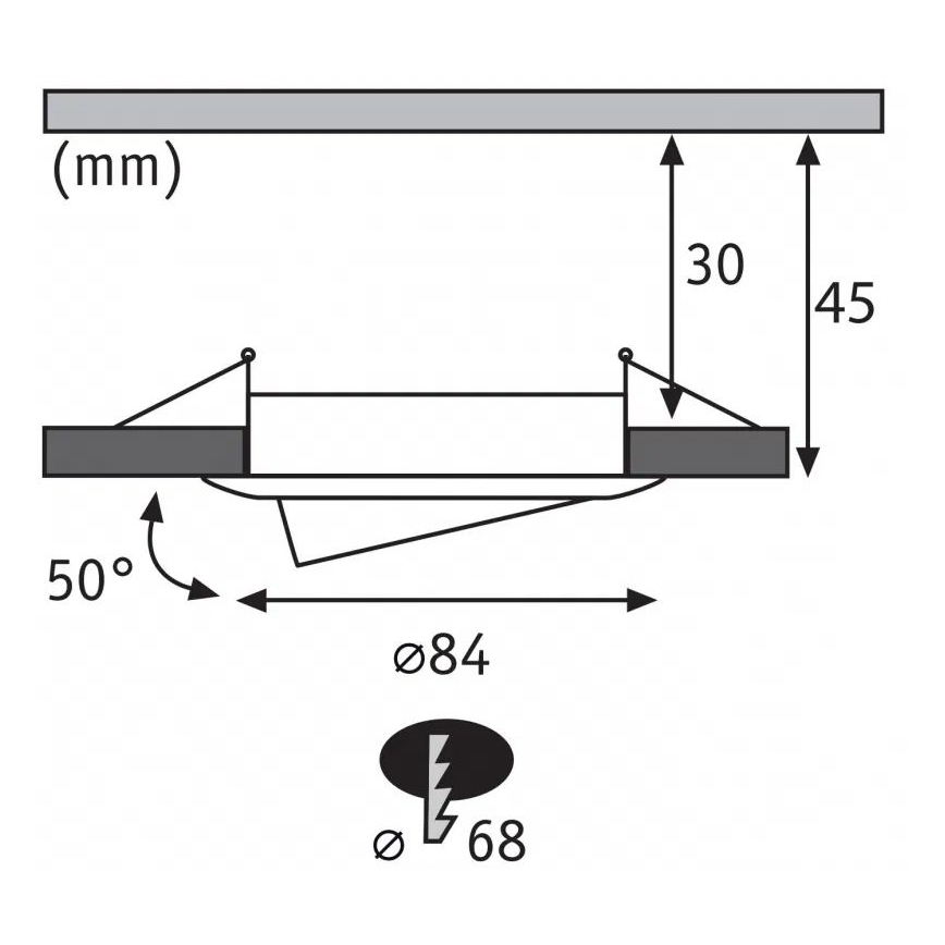 Paulmann 93080 - LOT 3xLED/6W IP23 Spot encastrable salle de bain à intensité variable COIN 230V