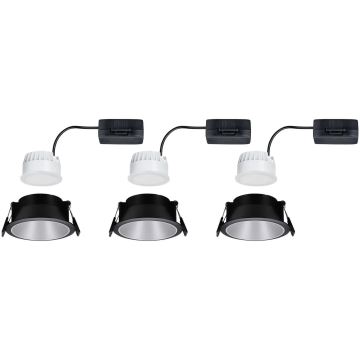 Paulmann 93408 - SET 3xLED/6,5W IP44 Luminaire de salle de bain encastrable à intensité variable COLE 230V