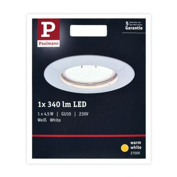 Paulmann 93658 -  Spot encastrable LED-GU10/4,5W 230V