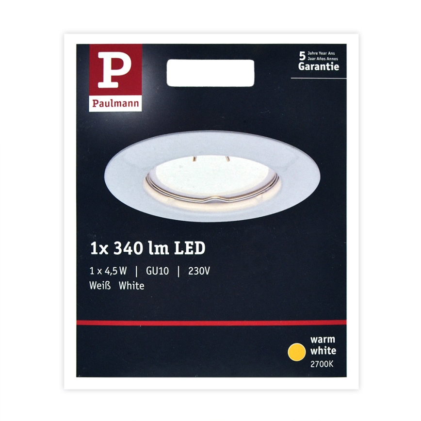 Paulmann 93658 -  Spot encastrable LED-GU10/4,5W 230V