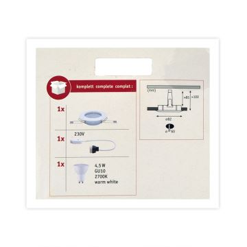 Paulmann 93658 -  Spot encastrable LED-GU10/4,5W 230V