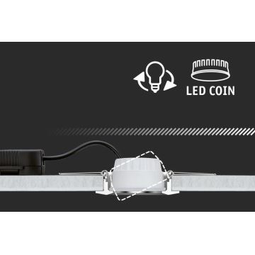 Paulmann 93976 - LOT 3xLED/6,8W IP44 Spot encastrable salle de bain COIN 230V