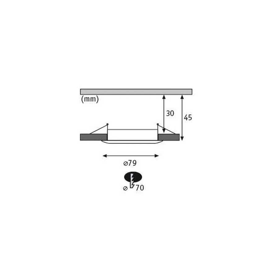 Paulmann 93976 - LOT 3xLED/6,8W IP44 Spot encastrable salle de bain COIN 230V