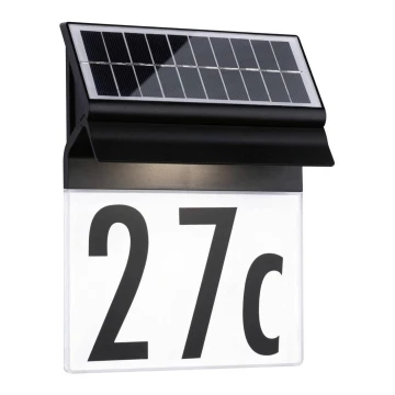 Paulmann 94694 - Numéro de maison solaire LED/0,2W IP44 NEDA 3,7V