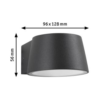 Paulmann 94713 - LED/6W IP44 Applique murale extérieure CAPERA 230V