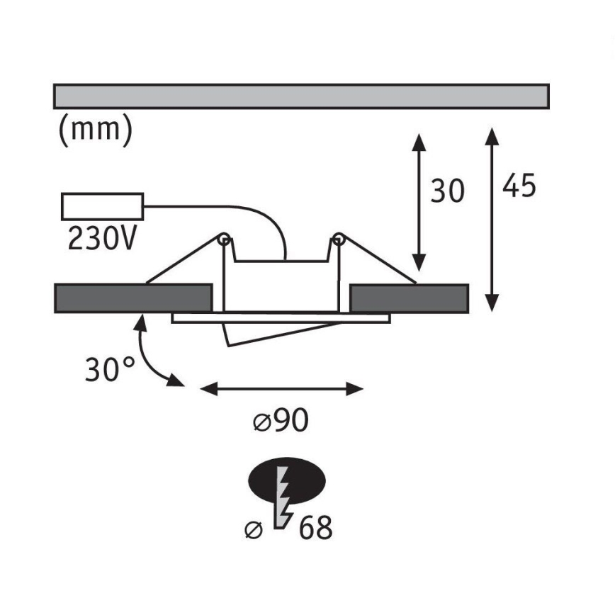 Paulmann 99932 - LED/5,2W IP65 Spot encastrable salle de bain à intensité variable CALLA 230V