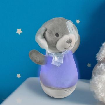 Petite lampe de nuit pour enfants LED RVB avec mélodie 3xAAA/5V doggie