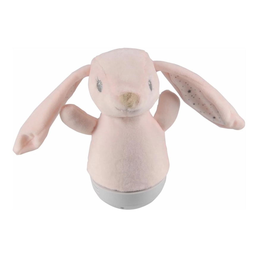 Petite lampe de nuit pour enfants LED RVB avec mélodie 3xAAA/5V lapin