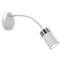 Petite lampe flexible JOKER 1xGU10/8W/230V blanc/chrome mat