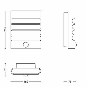 Philips - Eclairage LED extérieur avec détecteur 1xLED/3W