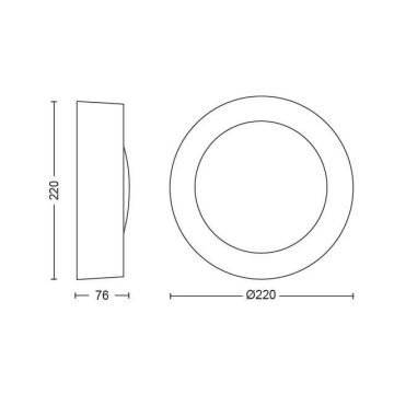 Philips - LED RGBW Applique murale extérieure à intensité variable Hue DAYLO LED/15W/230V 2000-6500K IP44