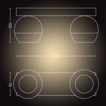 Philips - Spot à intensité variable Hue BUCKRAM LED 2xGU10/5W/230V + télécommande