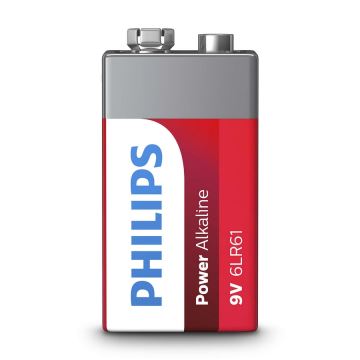 Philips 6LR61P1B/10 - Pile alcaline 6LR61 POWER ALKALINE 9V 600mAh
