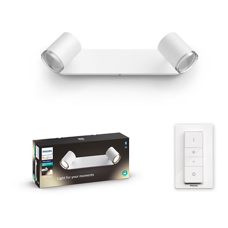 Philips - Applique à intensité variable LED salle de bain Hue ADORE 2xGU10/5W/230V IP44 + télécommande