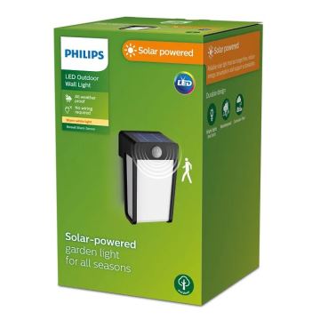 Philips - Applique murale solaire avec détecteur SHROUD LED/2,3W/3,7V IP44