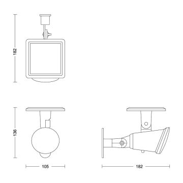 Philips - Applique murale solaire JIVIX LED/1,4W/3,7V IP44