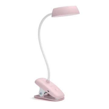 Philips - Lampe LED à intensité variable avec pince DONUTCLIP LED/3W/5V CRI 90 rose