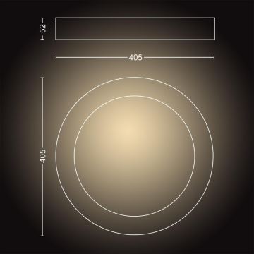 Philips 34184/11/P6 - Luminaire de salle de bain LED à intensité variable Hue ADORE LED/40W/230V + télécommande IP44