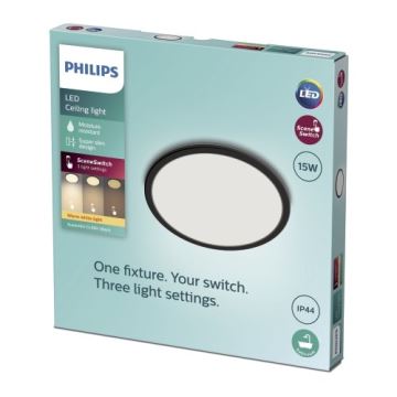 Philips - Plafonnier de salle de bain LED à intensité variable SCENE SWITCH LED/15W/230V IP44 2700K