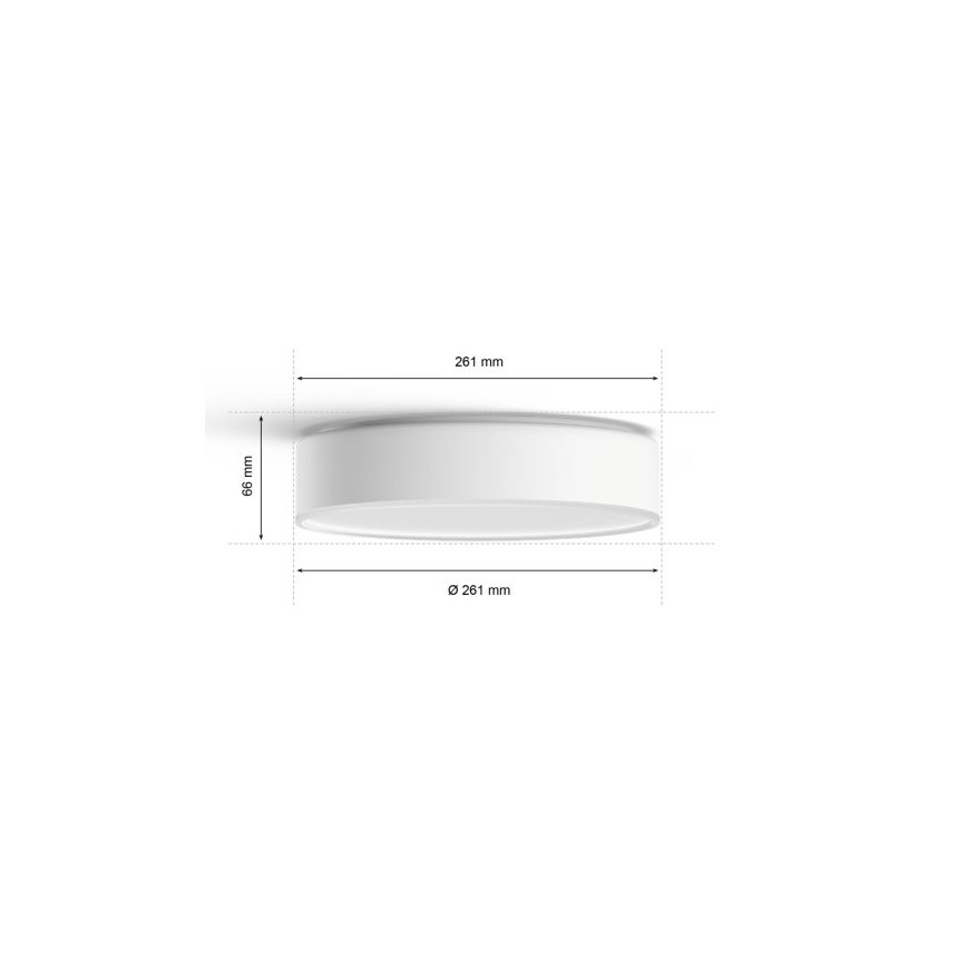 Philips Hue White Ambiance Plafonnier LED Enrave Blanc 9,6 W