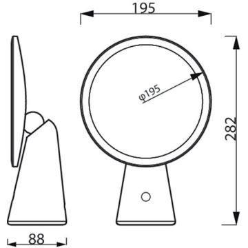 Philips - Miroir cosmétique à intensité variable avec rétro-éclairage LED MIRROR LED/4,5W/5V