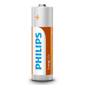 Philips R6L4F/10 - 4 pc Batterie au chlorure de zinc AA LONGLIFE 1,5V 900mAh