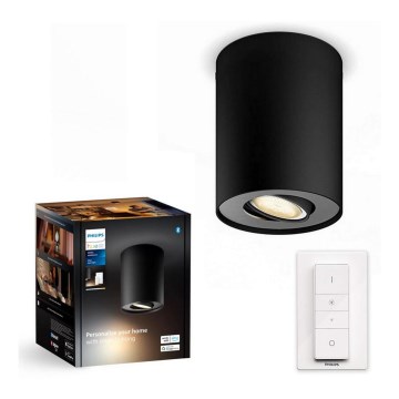 Philips - Spot à intensité variable LED Hue PILLAR 1xGU10/4,2W/230V 2200-6500K + télécommande noir