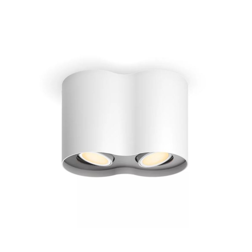 Philips - Spot à intensité variable LED Hue PILLAR 2xGU10/4,2W/230V 2200-6500K + télécommande blanc