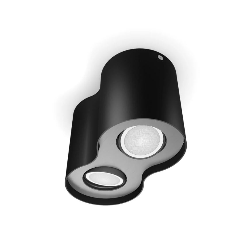 Philips - Spot à intensité variable LED Hue PILLAR 2xGU10/4,2W/230V 2200-6500K + télécommande noir