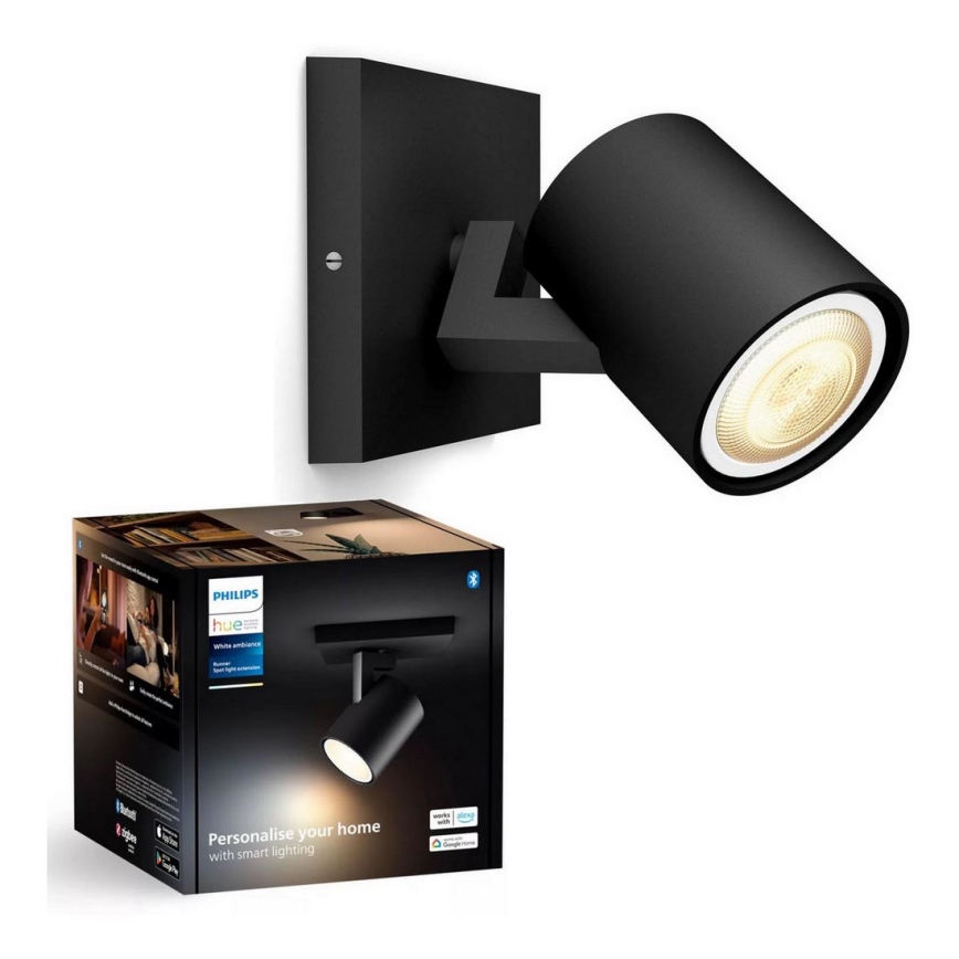 Philips - Spot à intensité variable LED Hue RUNNER 1xGU10/4,2W/230V 2200-6500K noir