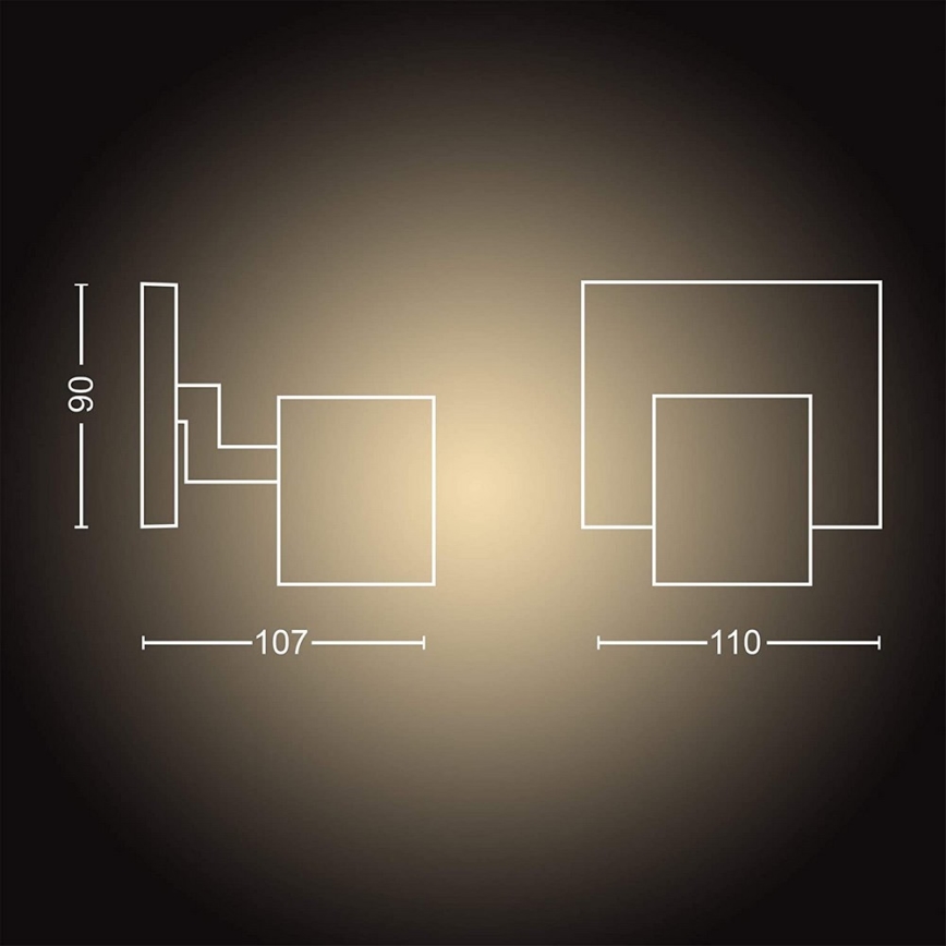 Philips - Spot à intensité variable LED Hue RUNNER 1xGU10/4,2W/230V 2200-6500K noir