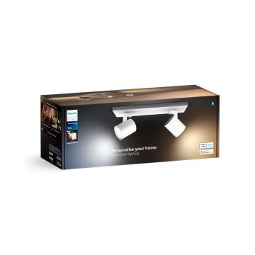 Philips - Spot à intensité variable LED Hue RUNNER 2xGU10/4,2W/230V 2200-6500K + télécommande blanc