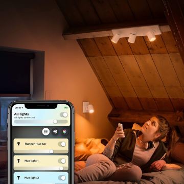 Philips - Spot à intensité variable LED Hue RUNNER 3xGU10/4,2W/230V 2200-6500K + télécommande blanc