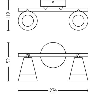 Philips - Spot CLEFT 2xGU10/5W/230V