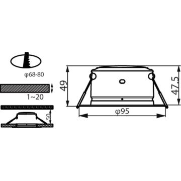 Philips - Spot encastrable LED LED/3,5W/230V 3000K