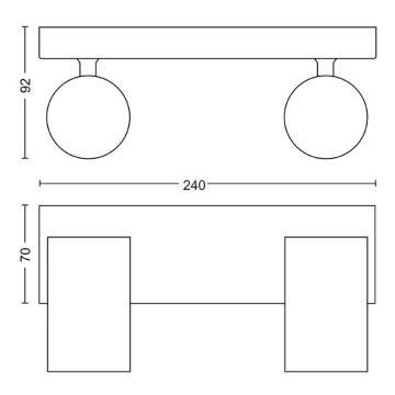 Philips - Spot KOSIPO 2xGU10/5,5W/230V blanc