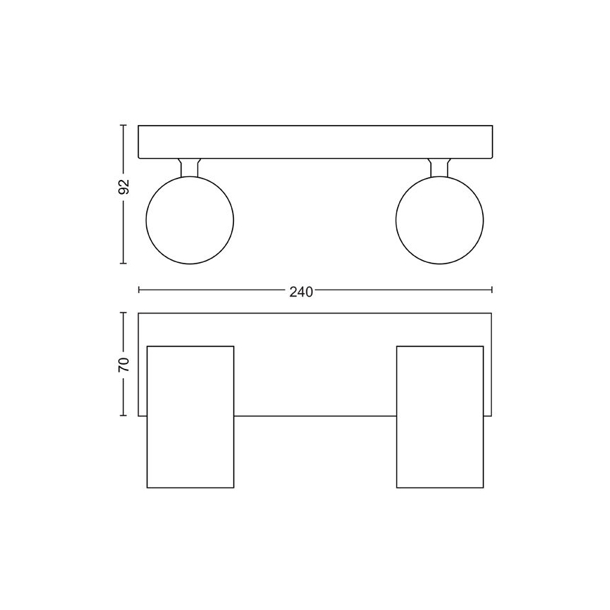 Philips - Spot KOSIPO 2xGU10/5,5W/230V blanc