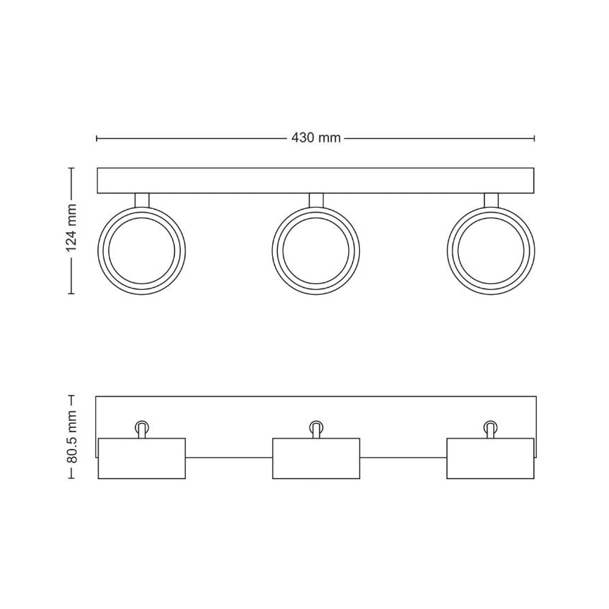 Philips - Spot LED 3xLED/5,5W/230V blanc