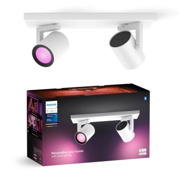 Philips - Spot LED RGBW à intensité variable Hue ARGENTA 2xGU10/4,2W/230V 2000-6500K