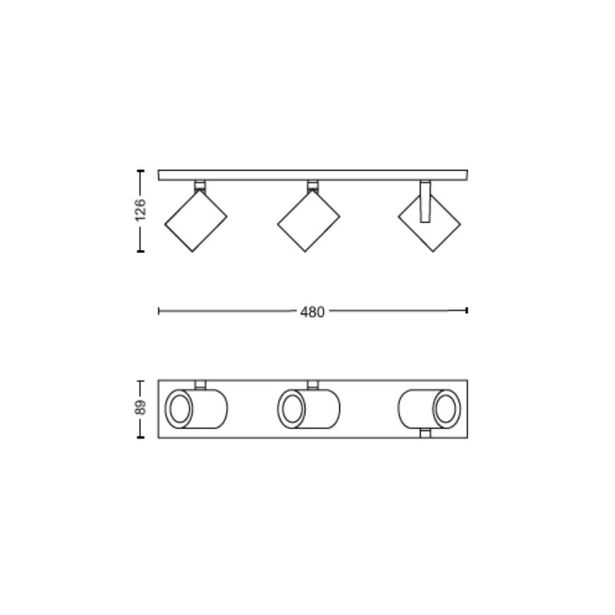 Philips - Spot LED RGBW à intensité variable Hue ARGENTA 3xGU10/4,2W/230V 2000-6500K