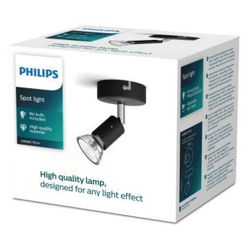 Philips - Spot 1xGU10/50W/230V noir