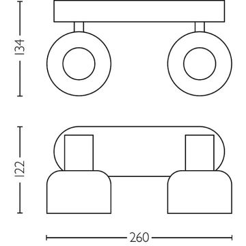 Philips - Spot SLEET 2xE14/25W/230V