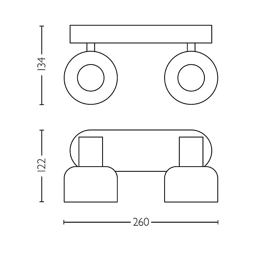 Philips - Spot SLEET 2xE14/25W/230V