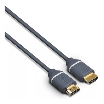 Philips SWV5650G/00 - Câble HDMI avec Ethernet, connecteur HDMI 2.0 A 5m gris