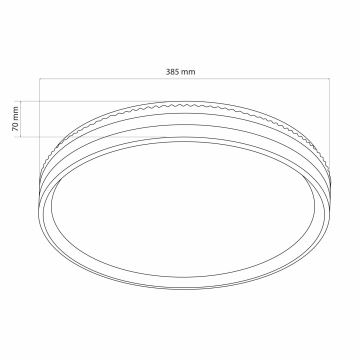 Plafonnier à intensité variable salle de bain JADWIGA LED/42W/230V 3000-6000K IP44 + télécommande