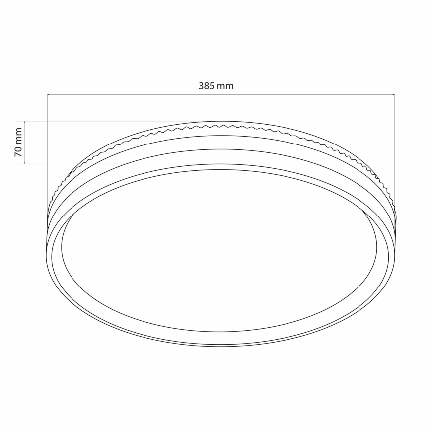 Plafonnier à intensité variable salle de bain JADWIGA LED/42W/230V 3000-6000K IP44 + télécommande